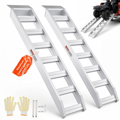 VEVOR Aluminum Vehicle Loading Ramps 72 x 15 x 4 in
