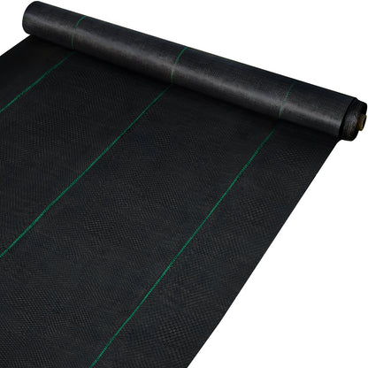 VEVOR Weed Barrier Landscape Fabric, Heavy Duty Woven PP Gro 6.5 x 300 ft, 3 oz