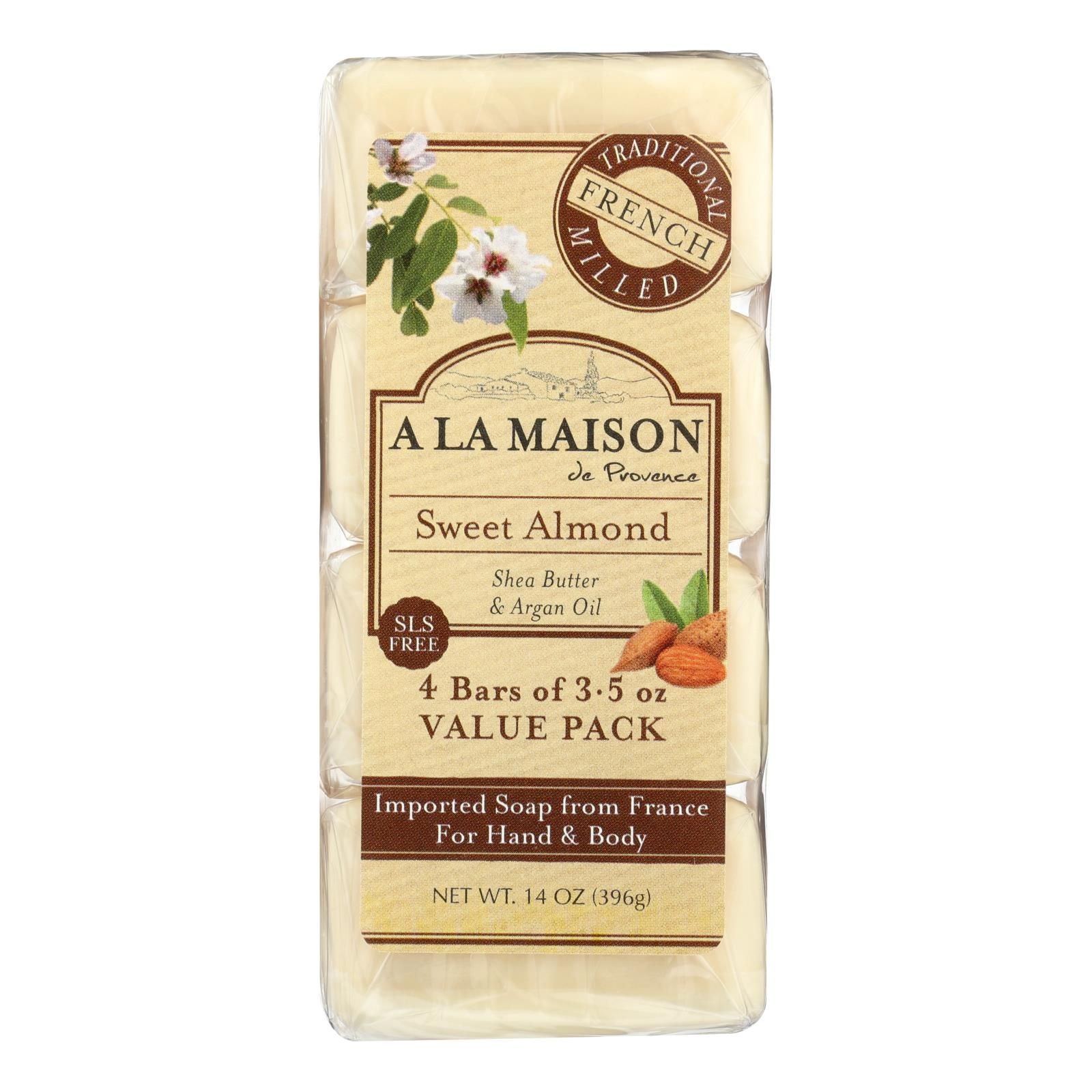 A La Maison - Bar Soap - Sweet Almond - 4/3.5 Oz image 1