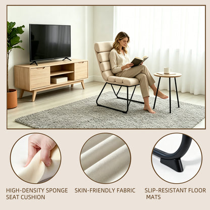 Modern 2-piece dining chair set, soft cushion dining chairs, comfortable backrest chairs, kitchen/living room/home office chairs, beige image 8