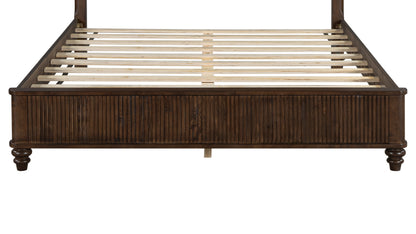 Queen Size Solid Wood Bed Accessories Package, Including Parts 2, 3, 4, 5, 6, 7, 10, 11, 12, 13, and Hardware, Walnut image 2