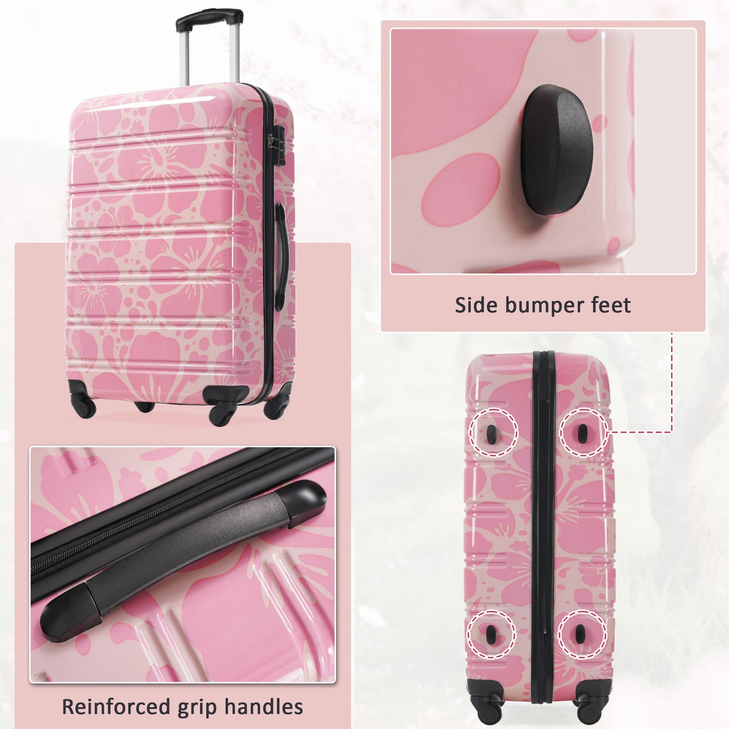 Hardshell Luggage Sets 3 pcs Spinner Suitcase with TSA Lock Lightweight-20"+24"+28" Luggages image 7