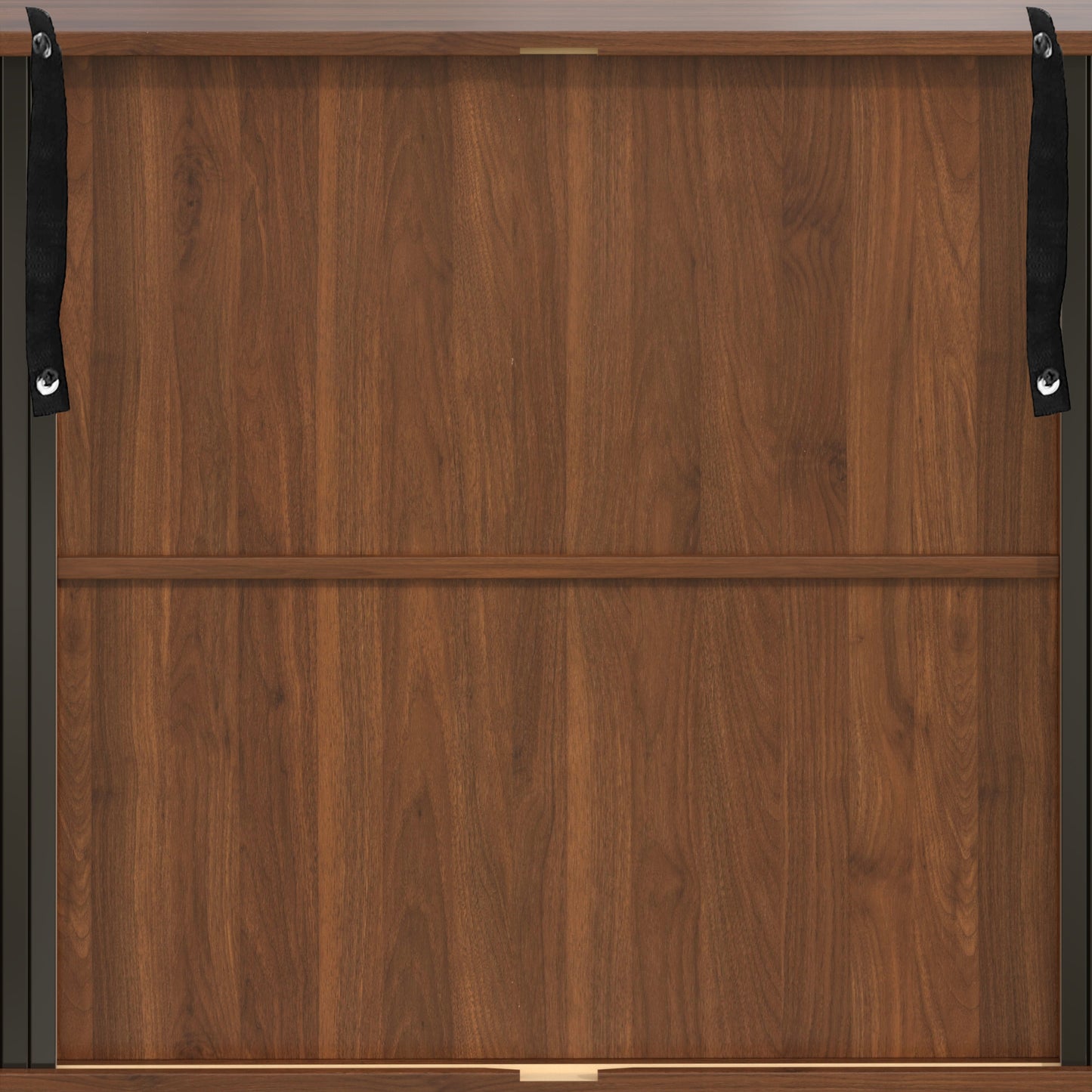 39" Fluted Liquor & Coffee Bar Cabinet with 6 Wine Racks and 3 Glass Holders, Mid-Century Modern Bar Cabinet with A Large Storage Drawer,4 Hidden Storage Space on the Side, Black image 5