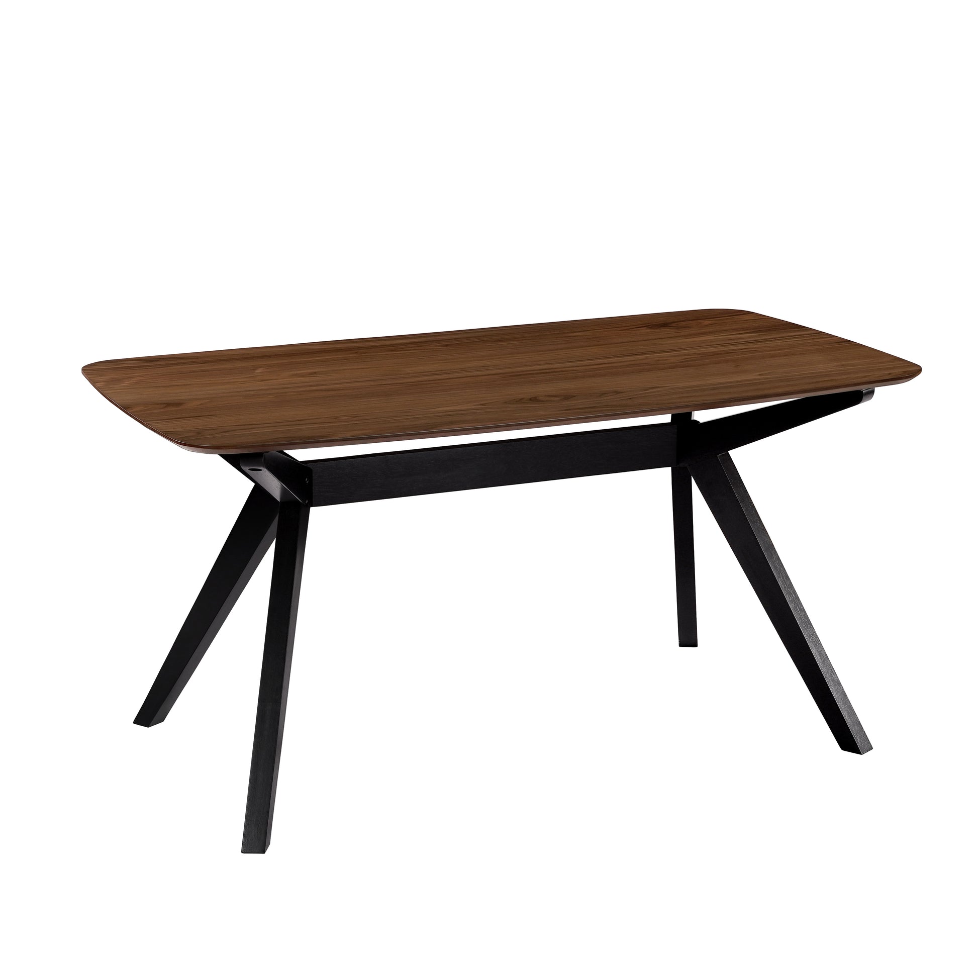 Wood Dining Table,Walnut+Black image 3