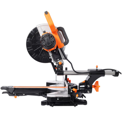 10in Single Bevel Double Speed Sliding Miter Saw,48T Blade,2-Speed 5000/3200 RPM,3.5x13in Cutting Capacity,ETL certificate image 8