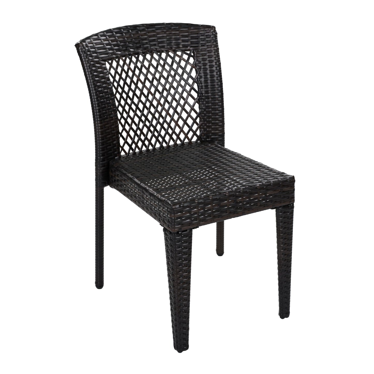 Outdoor Dining Chairs Set of 2, Stackable Chairs with UV-Resistant PE Rattan and Steel Frame, for Patio, Garden, Balcony, Supports 400lbs image 9