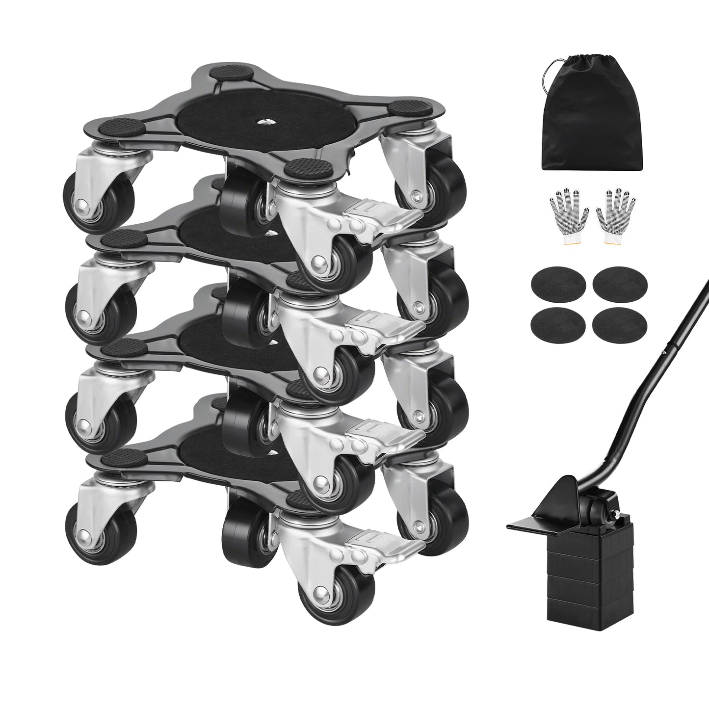 Furniture Dolly Heavy Duty Furniture Mover with 5 Wheels 1200 lbs Capacity image 1