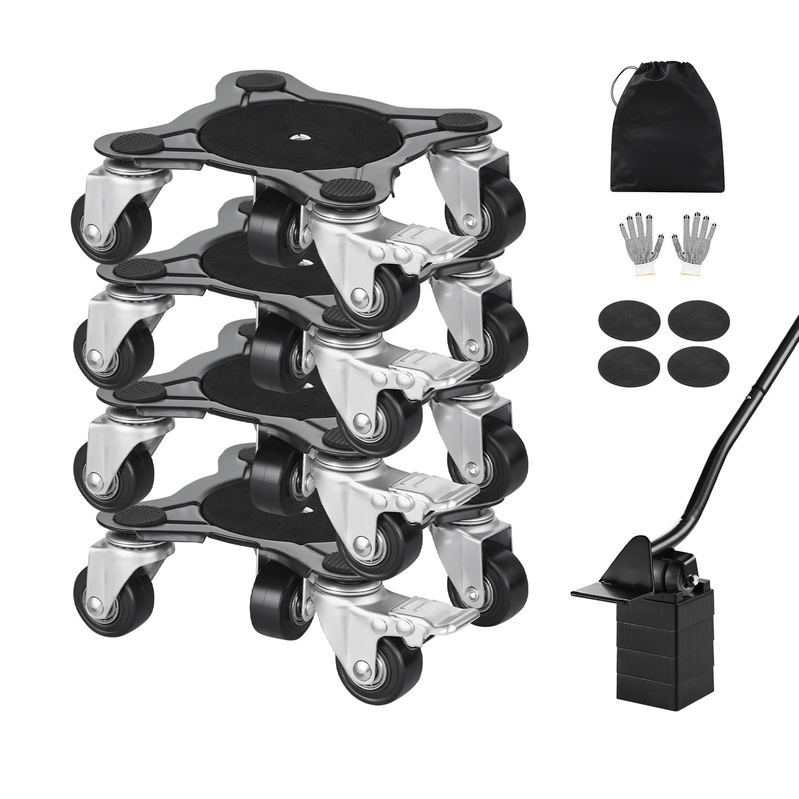 Furniture Dolly Heavy Duty Furniture Mover with 5 Wheels 1200 lbs Capacity image 1