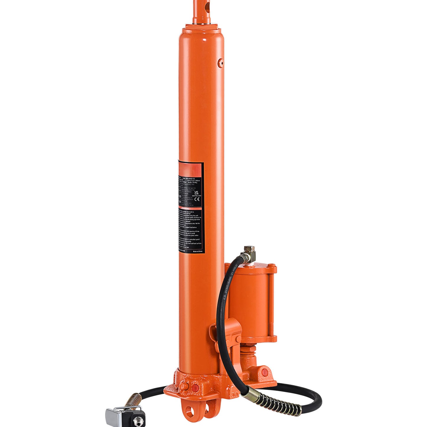 Hydraulic Long Ram Jack, 8 Ton Engine Hoist Cylinder with Air Pump and Single Piston Pump, Hydraulic Ram Cylinder Clevis Base for Engine Lift Hoists, Garage/Shop Cranes, Mechanical, Farm image 7