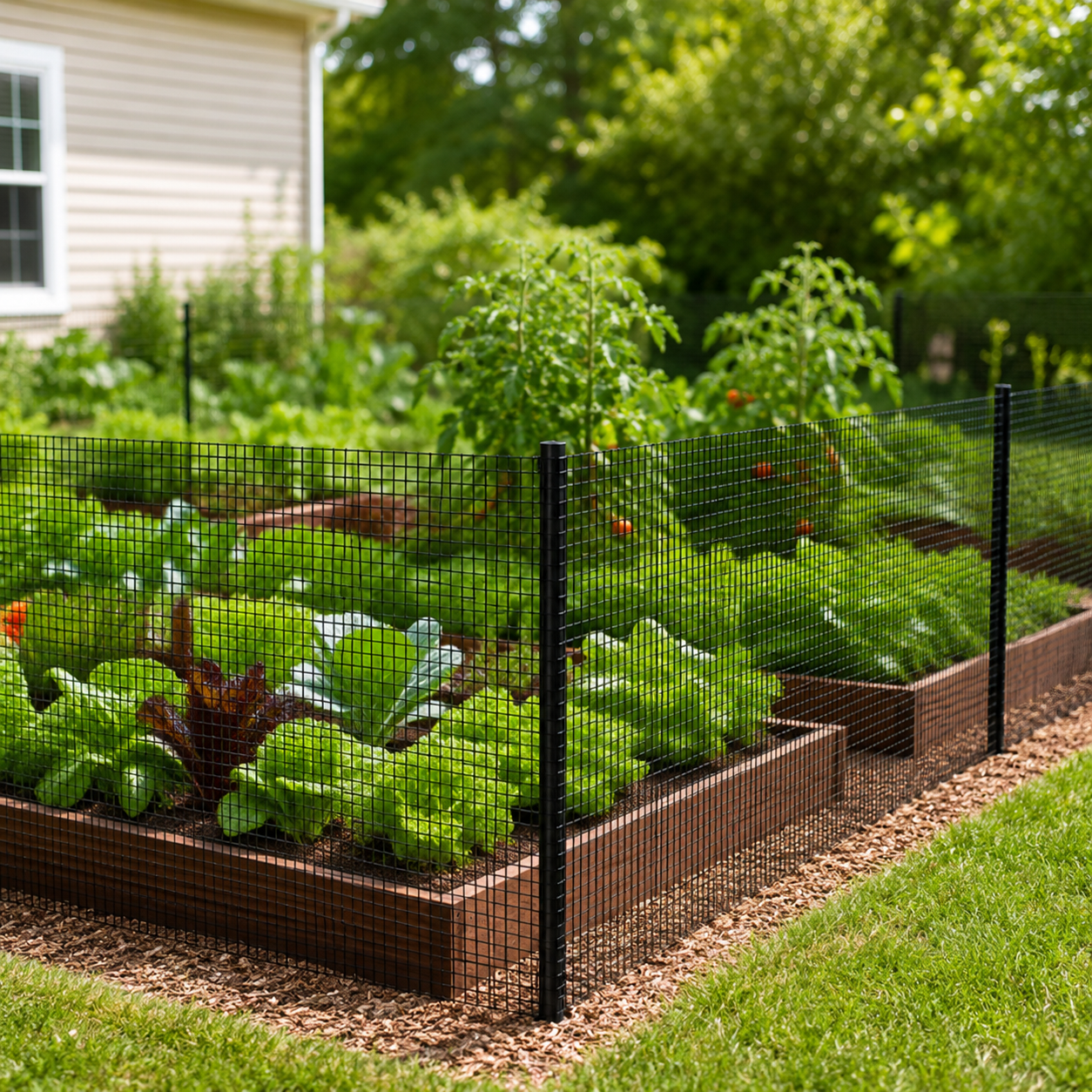 36in x 50ft black metal mesh, 1/2-inch welded chicken wire roll, garden plant fencing, suitable for chicken coops and home renovation image 7