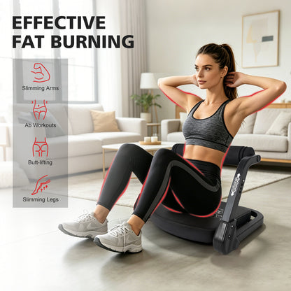 Ab Core Trainer Abdominal Machine for Home Gym with Resistance Bands Black image 6
