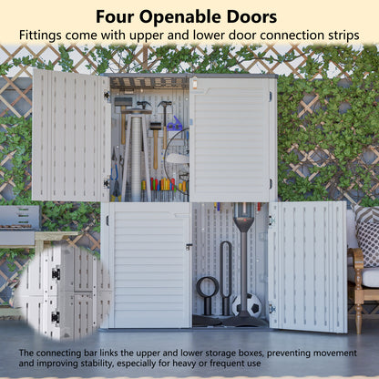 Rust Proof Resin Garden Equipment Storage - Weatherproof, Spacious, UV Resistant Material, Non-Partitioned image 6