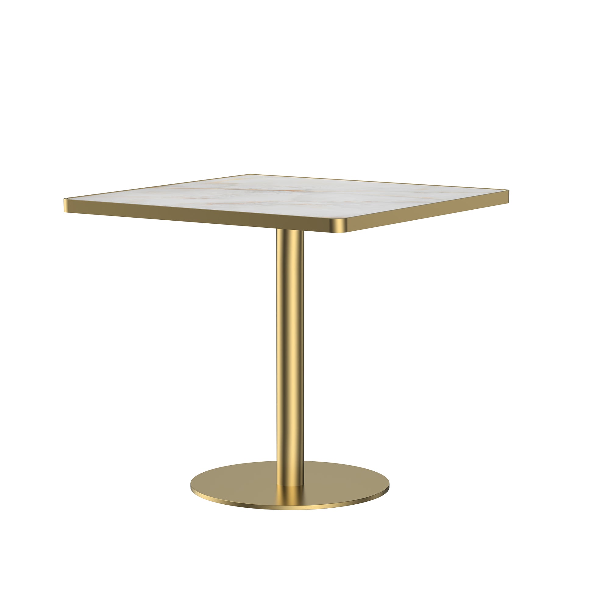 31.5" Square Modern Tulip Dining Table, Sintered Stone Tabletop with Luxury Faux Marble Print, Stainless Steel Bracket Base, Scratch & Wear Resistant, Waterproof Surface, Ideal for Indoor & Outdoor Us image 5