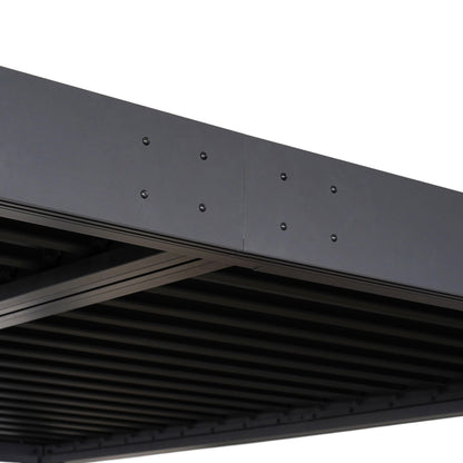Byron Black Outdoor Pergola Aluminum with Adjustable Louvered Roof image 12