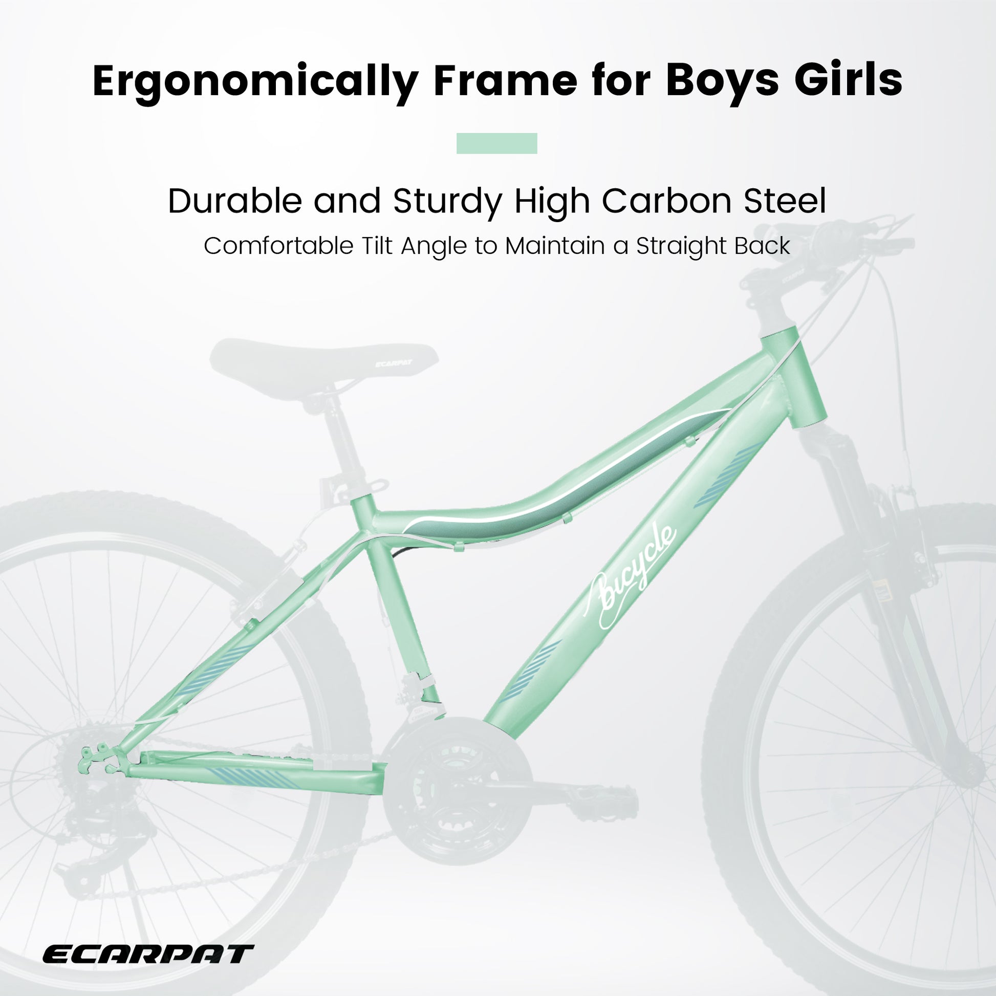 A24208D Mountain Bike 24/26 Inch, High-Density Carbon Steel Frame, 21 Speed, Front Suspension, Dual V-Brakes, 80% Pre-Assembled for Men Women Teens image 7