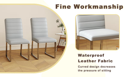 2-Pack - Premium PU office/dining chairs with high-density foam, sturdy iron legs (electroplate/spray paint), multiple colors. Easy assembly image 11