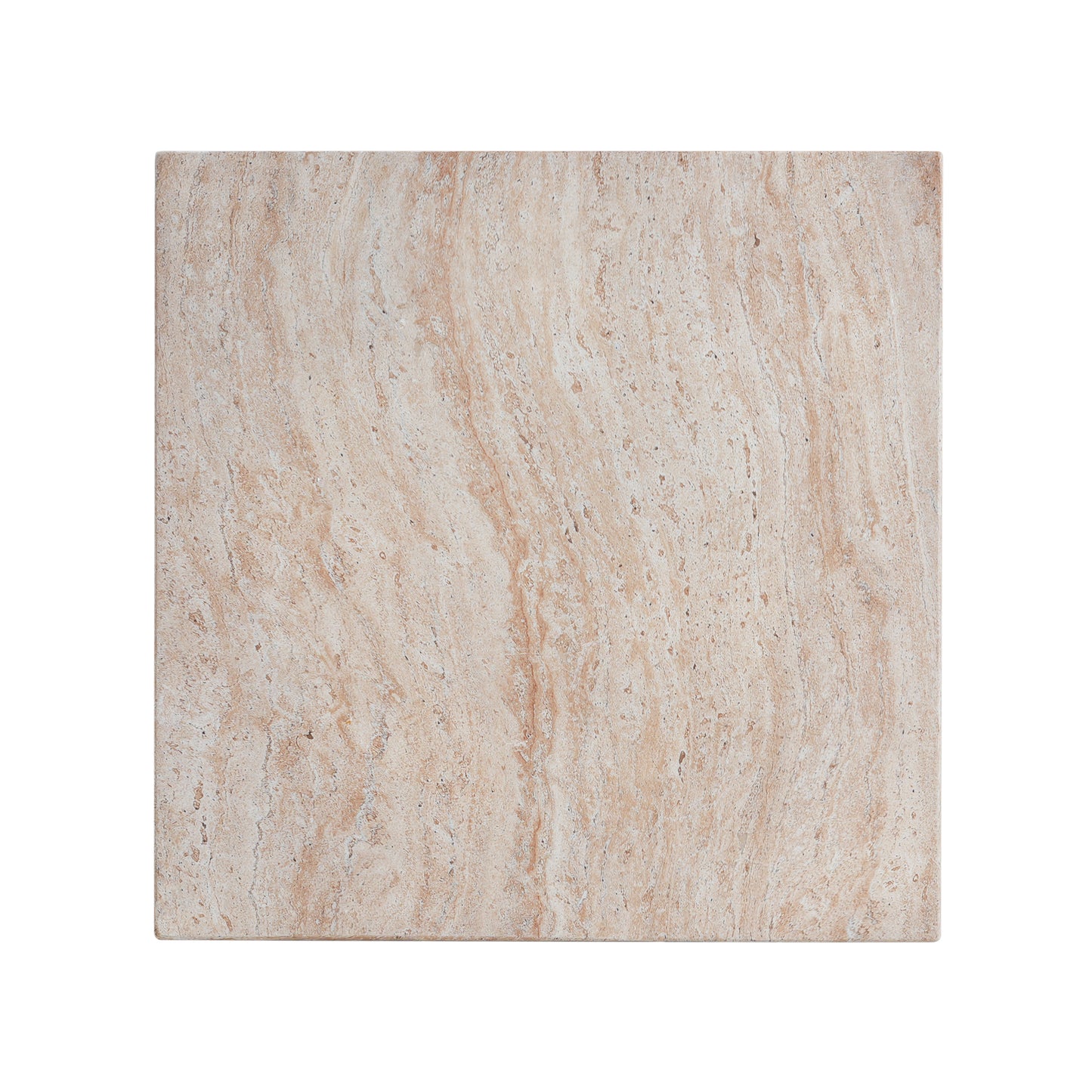 Outdoor/Indoor Square Travertine Lightweight Concrete Side Table image 7
