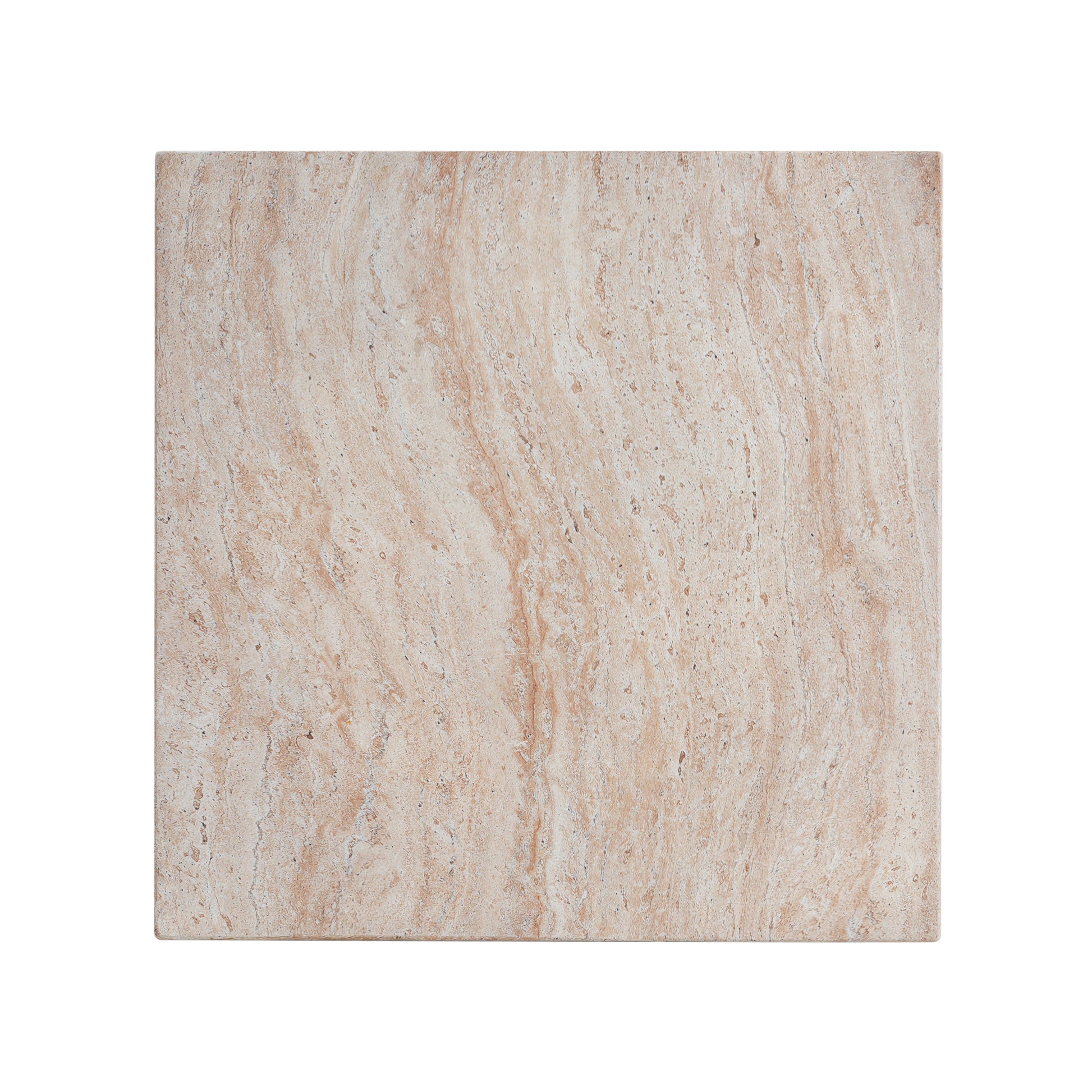 Outdoor/Indoor Square Travertine Lightweight Concrete Side Table image 7