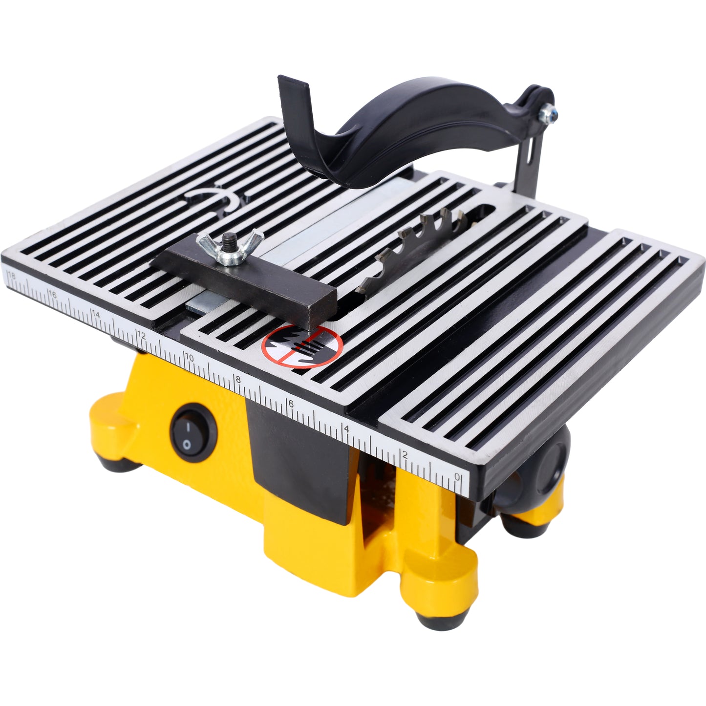 4" 90W Mini Table Saw Top Cut Off Miter Saw Multifunctional Desktop Saws w/ 3 Blades for Precision Cut Metal Wood Frame Molding image 6