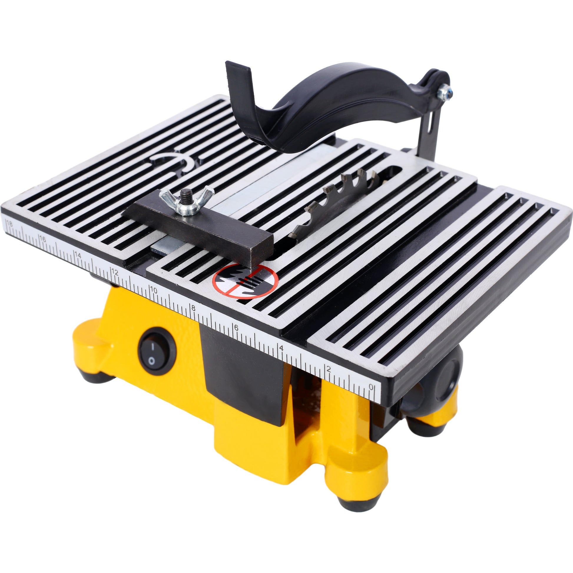 4" 90W Mini Table Saw Top Cut Off Miter Saw Multifunctional Desktop Saws w/ 3 Blades for Precision Cut Metal Wood Frame Molding image 6