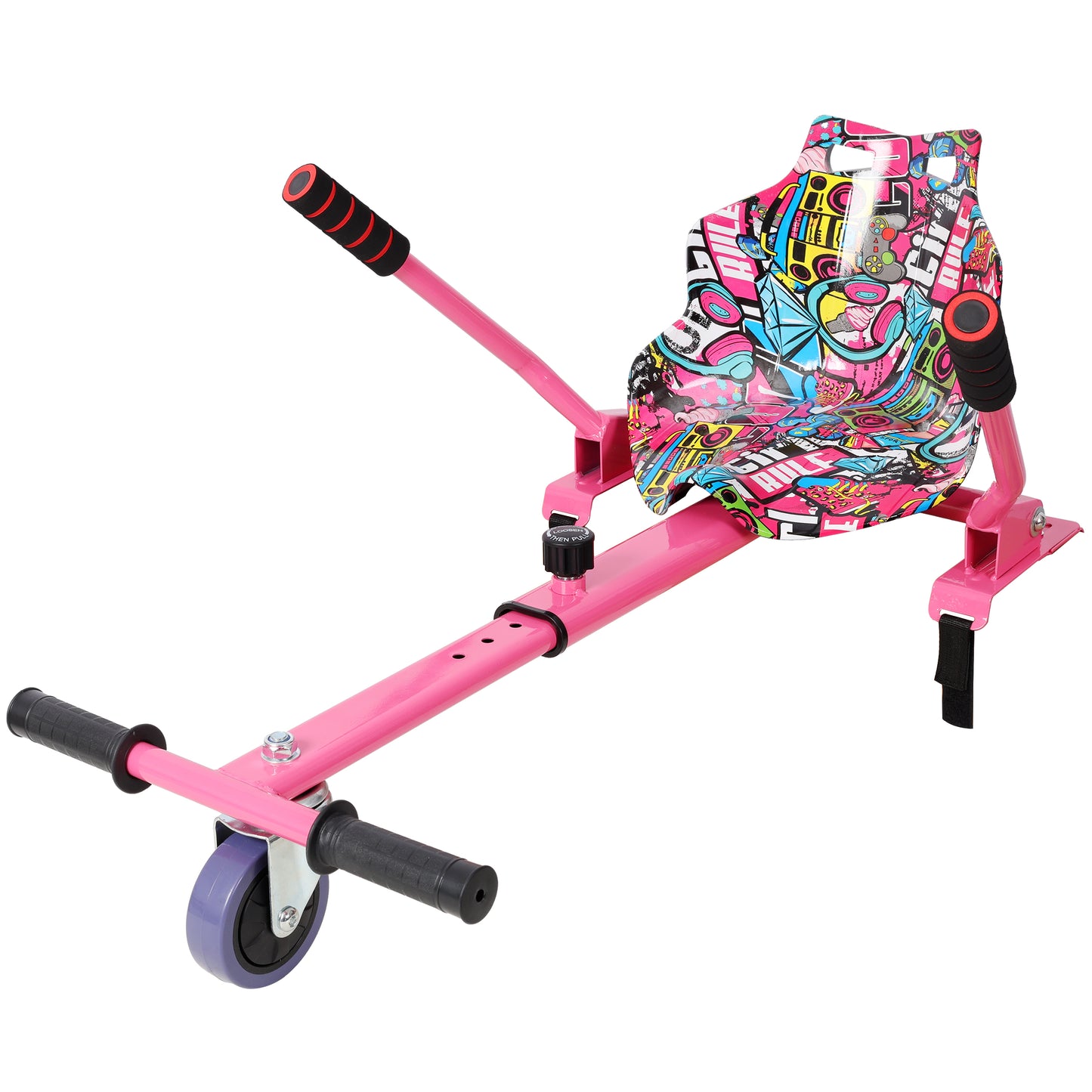 Hoverboard Seat Attachment Go-Kart,Fits 6.5" 8"10" Hoverboards,Sturdy Adjustable Off-Road Frame,Hover Cart for Family Fun,not include Hoverboard,Pink image 11