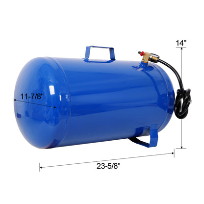 Portable 11 Gallon Air Tank, Lightweight Durable Air Compressor Tank with Pressure Gauge, Safety Valve and 47 Inch Hose for Easy Tool Connection,Blue Colo image 6
