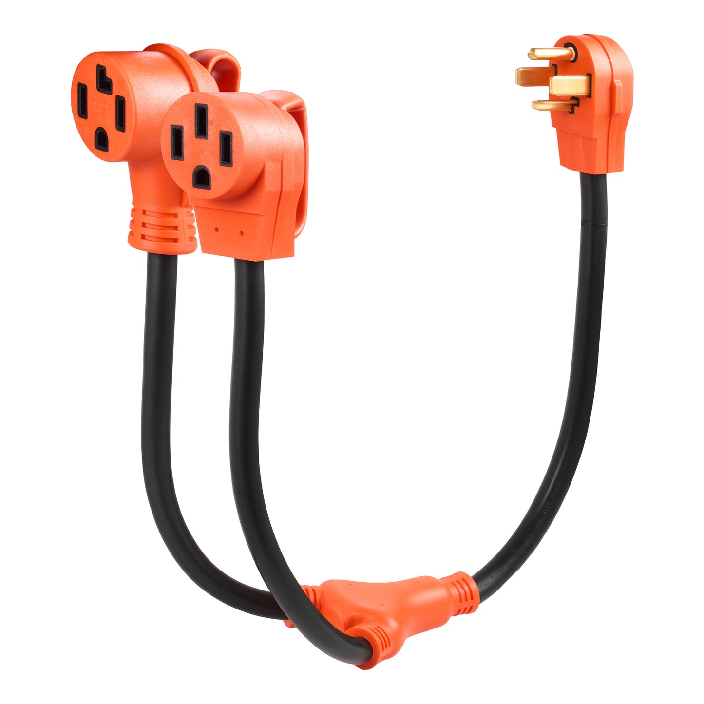 Y Splitter Adapter, 30 Amp, 4 Prong Outlet 240 Volt Dryer to EV Charger Adapter, NEMA 14-30P to 14-30R/14-50R, with Grip Handle, Heavy Duty 10 AWG STW Wire, for EV Charger Dryer RV image 6