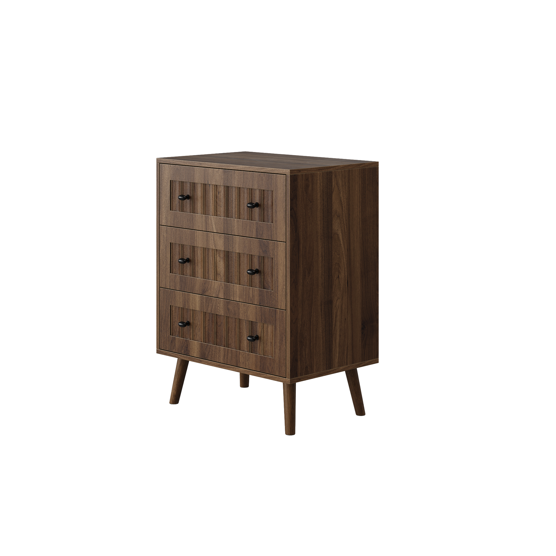 3 drawer dresser, modern wardrobe dresser chest of drawers, wooden storage storage cabinet, dresser storage cabinet, suitable for living room, bedroom, corridor (walnut) image 12