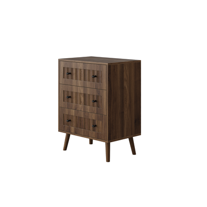 3 drawer dresser, modern wardrobe dresser chest of drawers, wooden storage storage cabinet, dresser storage cabinet, suitable for living room, bedroom, corridor (walnut) image 12