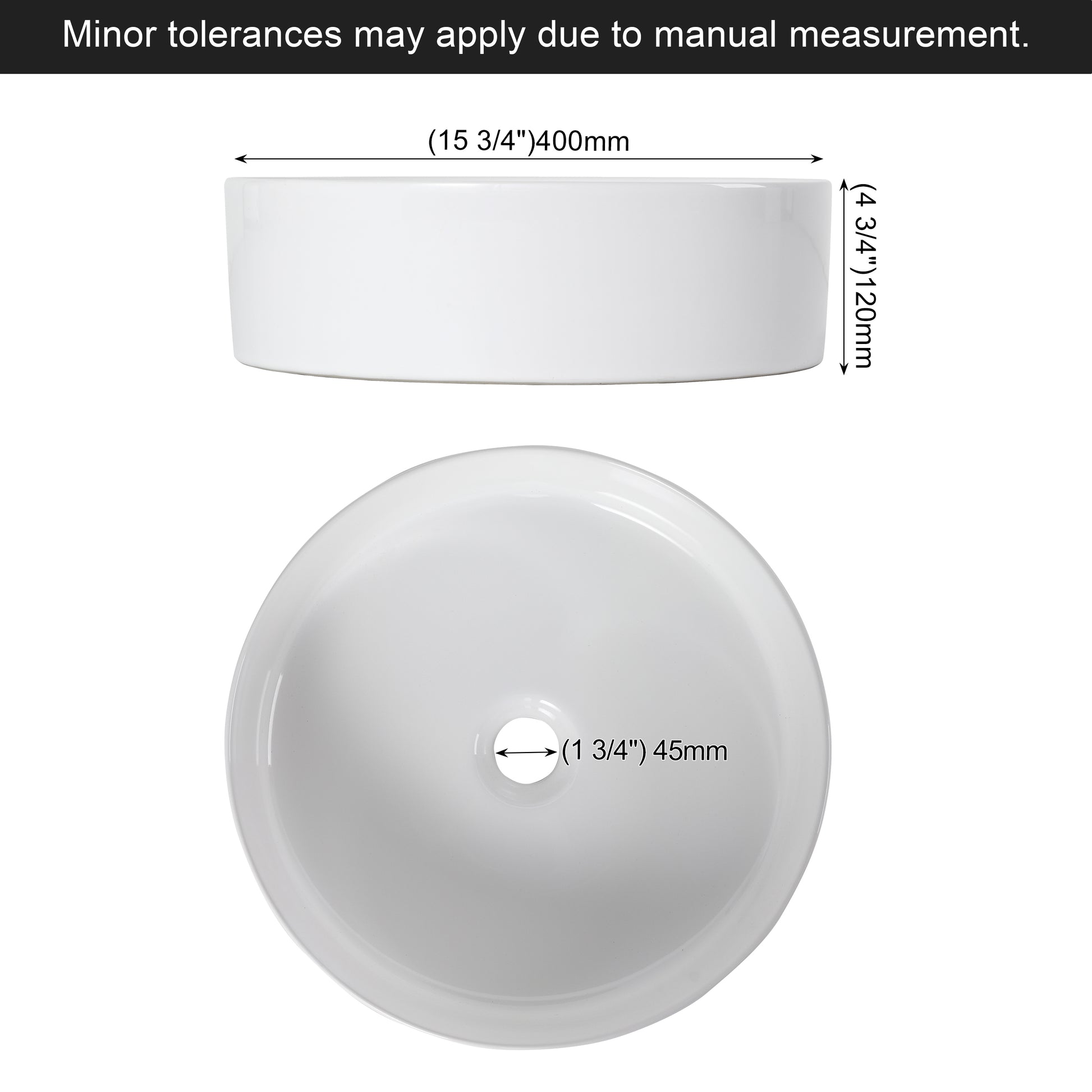 24" Floating Bathroom Vanity with Glossy White Round Vessel Sink, Wall-Mounted Vanity with Open Shelf Storage, White Finish with Durable Countertop, Space-Saving Modern Design (Ships in 2 Boxes) image 12