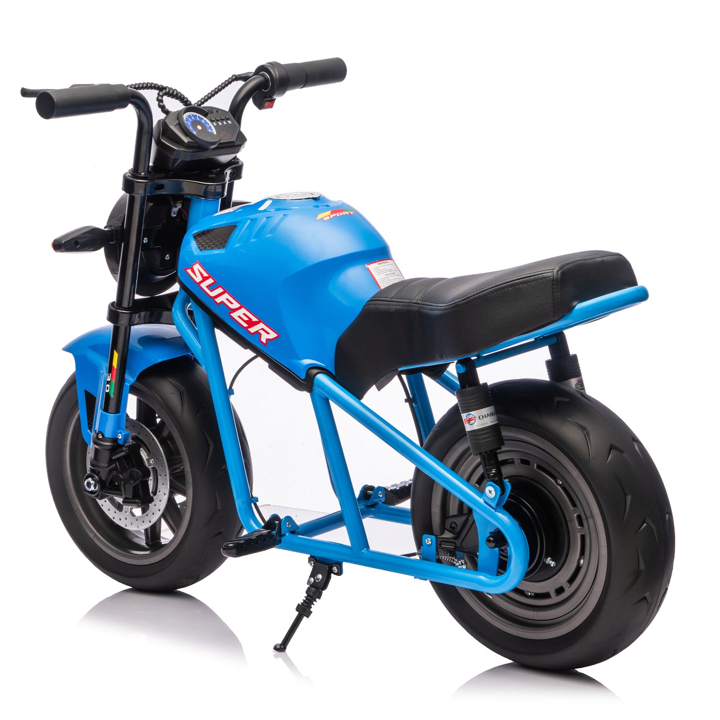 24V300W Kids Ride On XL Electric Toy Muscle Motorcycle,High-Speed Hub Motor,14''Fat EVA Wheels,Twist Grip Throttle,Speed up to 11.18MPH,Dual Suspension,Music&Light,Long Life Battery For Kids 6+ image 11