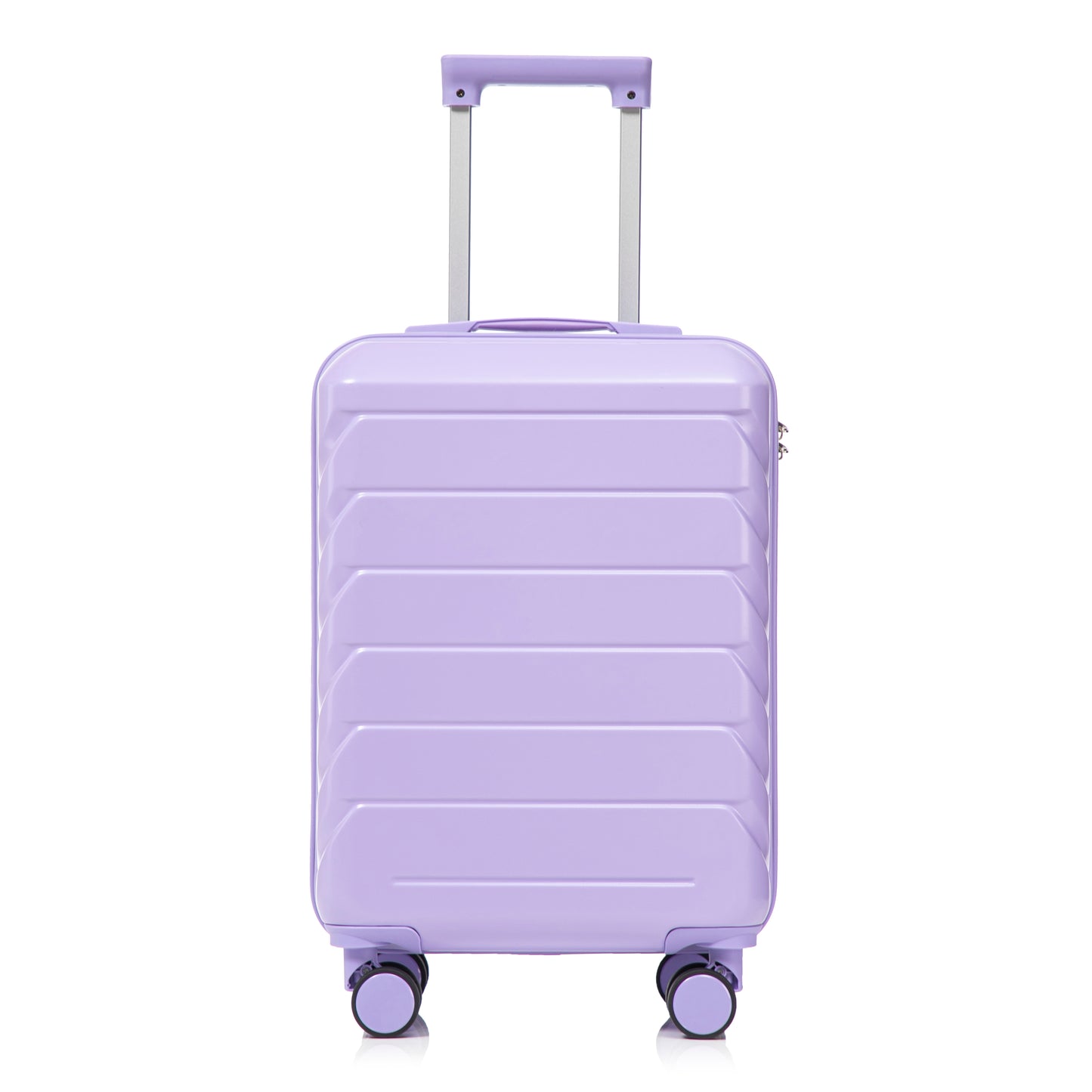 20 Inch ABS Hard Shell Travel Checked Luggage - Scratch Resistant Surface Four Multi-Directional Wheels, With Combination Lock.(Blue+Purple) image 1