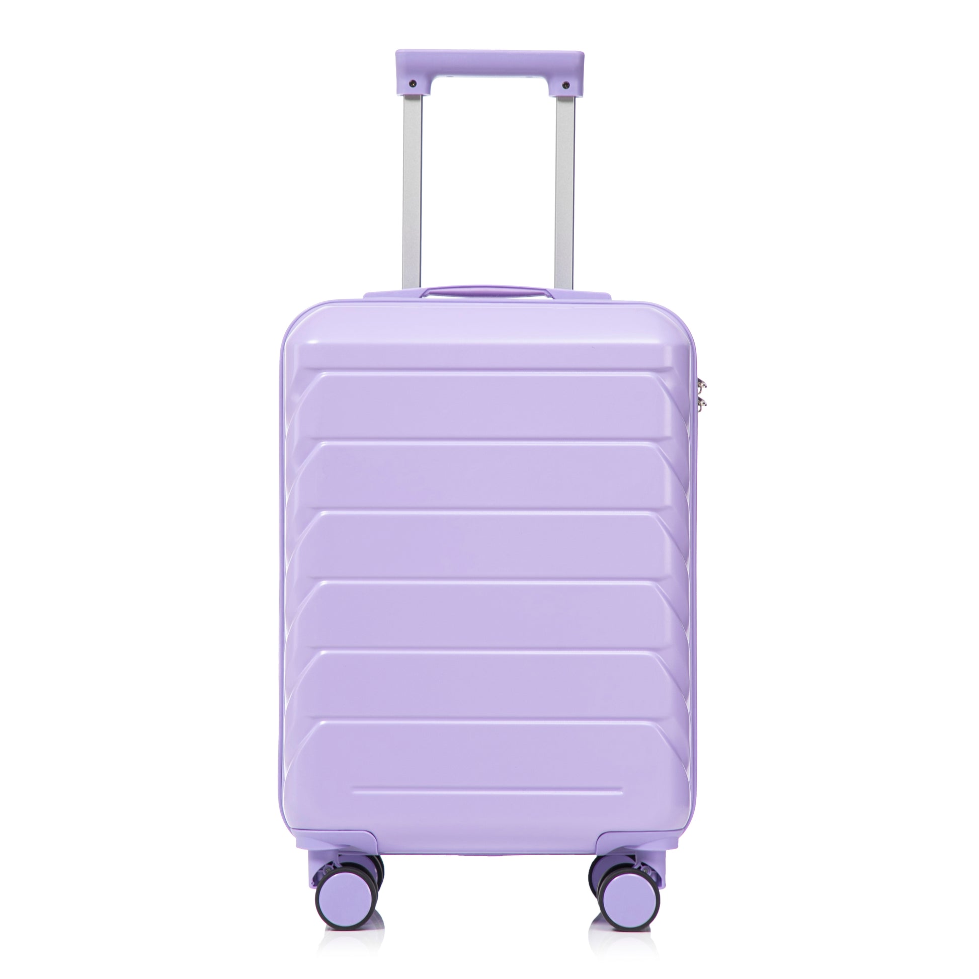 20 Inch ABS Hard Shell Travel Checked Luggage - Scratch Resistant Surface Four Multi-Directional Wheels, With Combination Lock.(Blue+Purple) image 1
