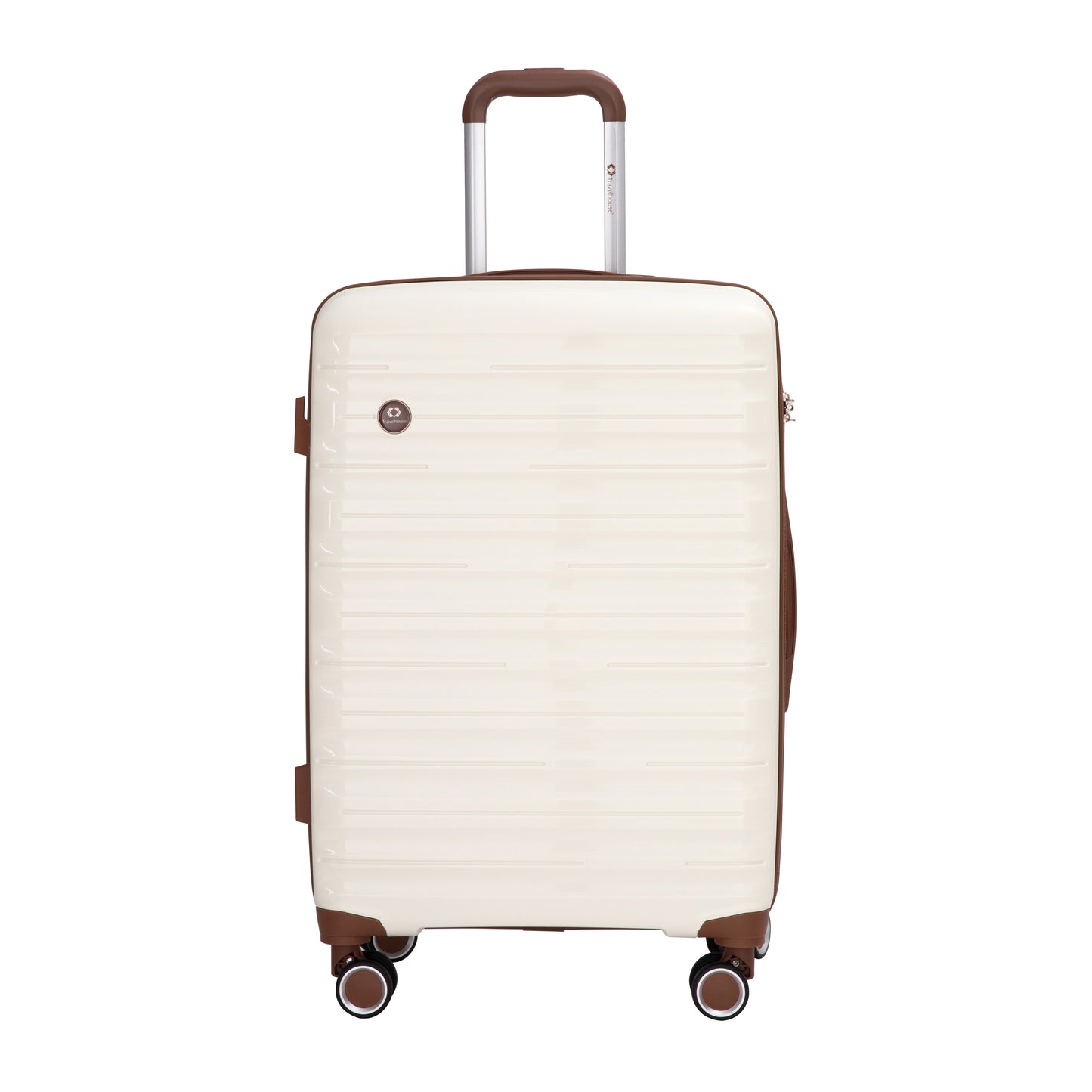 5-Piece Luggage Set,PP Hardshell Luggage Set with TSA Lock and Durable Spinner Wheels (20"24"28 +a travel bag and a toiletry bag,White) image 2