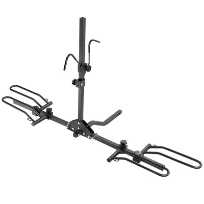 Hitch Mount Bike Rack, 2-Bike Platform Style, 80 LBS Max Capacity Bike Rack Hitch for 1.25-/2-inch Receiver, Titling and Folding Bike Carrier with Tires up to 2.4" Wide, for Car, SUV, Truck, RV image 2
