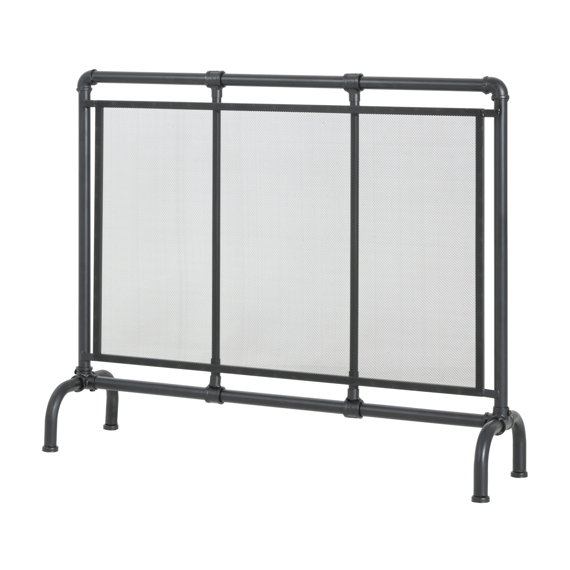 Celeste 1 Panel Iron Fireplace Screen 36" W x 29" H, Black image 6