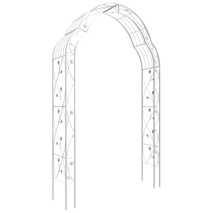 Metal Garden Arch Assemble Freely with 8 Styles Garden Arbor Trellis Climbing Plants Support Rose Arch Outdoor Arch Wedding Arch Party Events Archway Cream White image 8