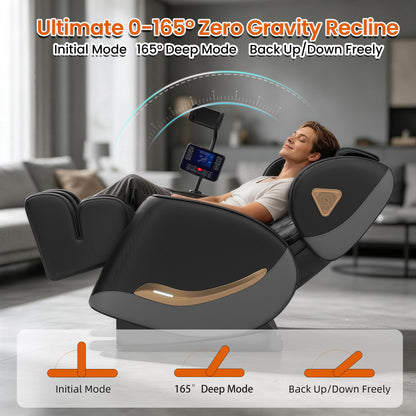Massage Chair Full Body and Recliner, Zero Gravity Massage Chairs, 8 Fix Rollers, Airbags, Heating, Foot Massage, Auto Modes, Bluetooth Speaker and Touch Control Screen for Home and Office image 6