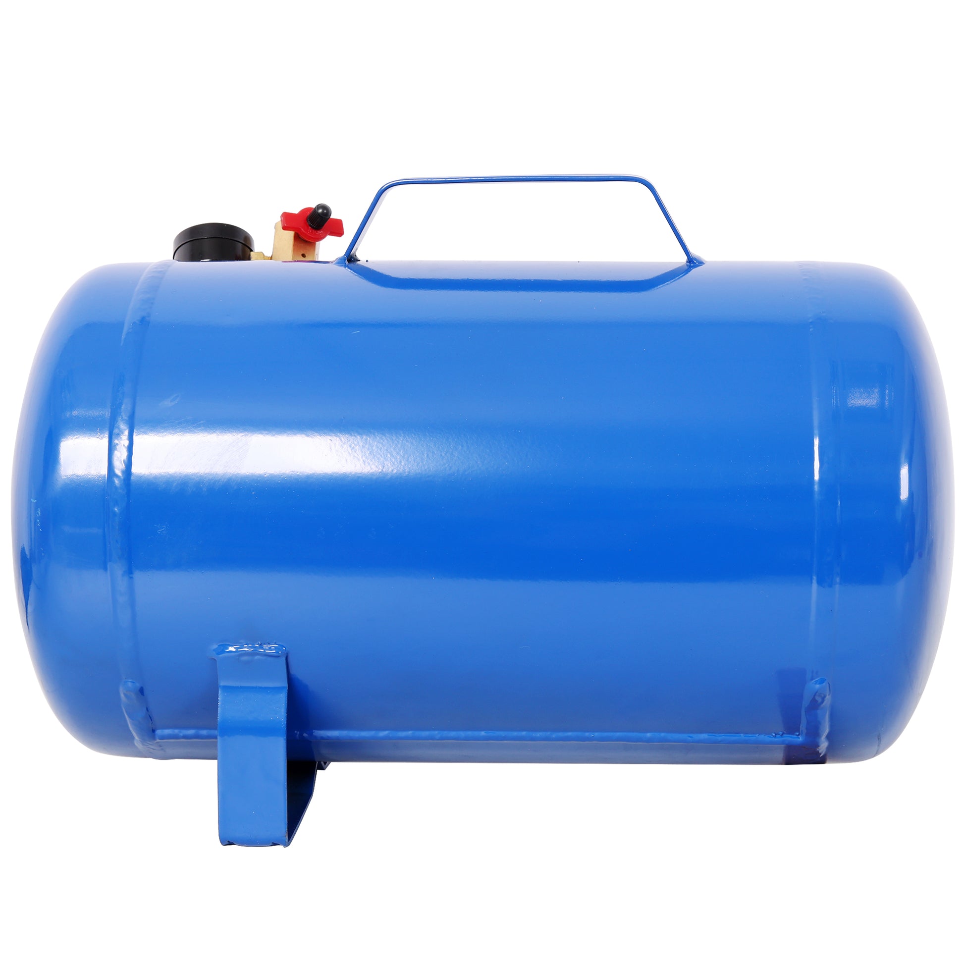 Portable 7 Gallon Air Tank, Lightweight Durable Air Compressor Tank with Pressure Gauge, Safety Valve and 47 Inch Hose for Easy Tool Connection,Blue Color image 4