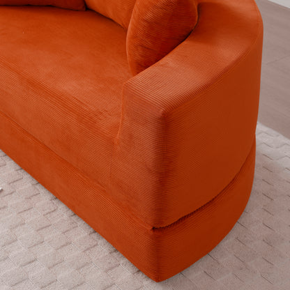 Convertible sofa couch bed,multi-functional,circular bed,adjustable Futon sofa,No Assembly compressed corduroy floor lounge sofa for Apartment office bedroom living room image 10