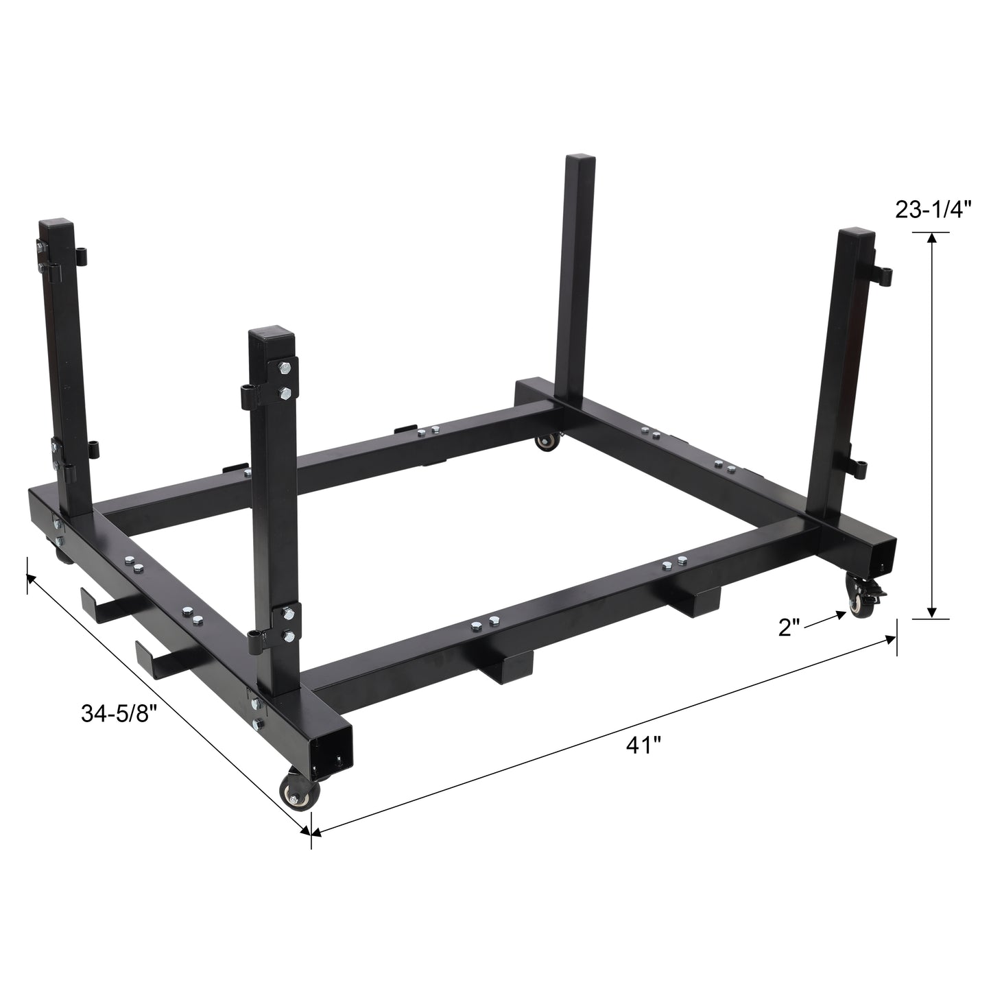 Door Hanger Storage Rack Bracket Holder for 1987-2023 Jeep Gladiator JT & Wrangler JK JKU JL JLU TJ YJ JKU Removable Stand Cart Sliding for 2/4 Door (Black) image 6