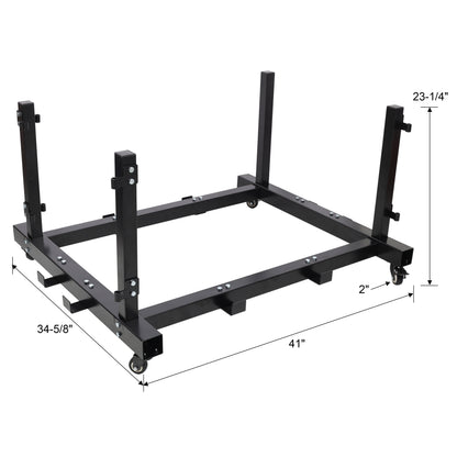 Door Hanger Storage Rack Bracket Holder for 1987-2023 Jeep Gladiator JT & Wrangler JK JKU JL JLU TJ YJ JKU Removable Stand Cart Sliding for 2/4 Door (Black) image 6