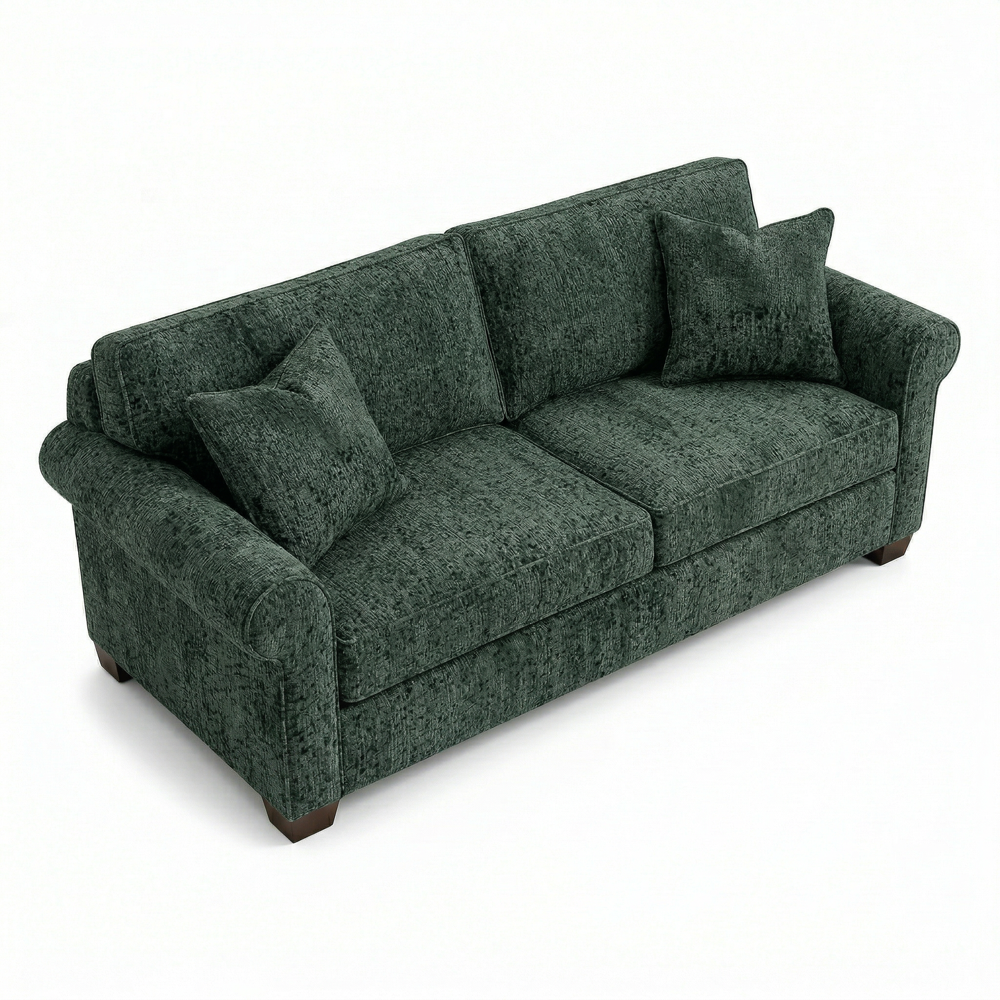 Irlanda Sofa – Made in USA, 5-Day Shipping, Custom Fabric Options, Classic Sofa Wholesale Sofa Furniture - Velvet Antique Charcoal - Sage Green image 7