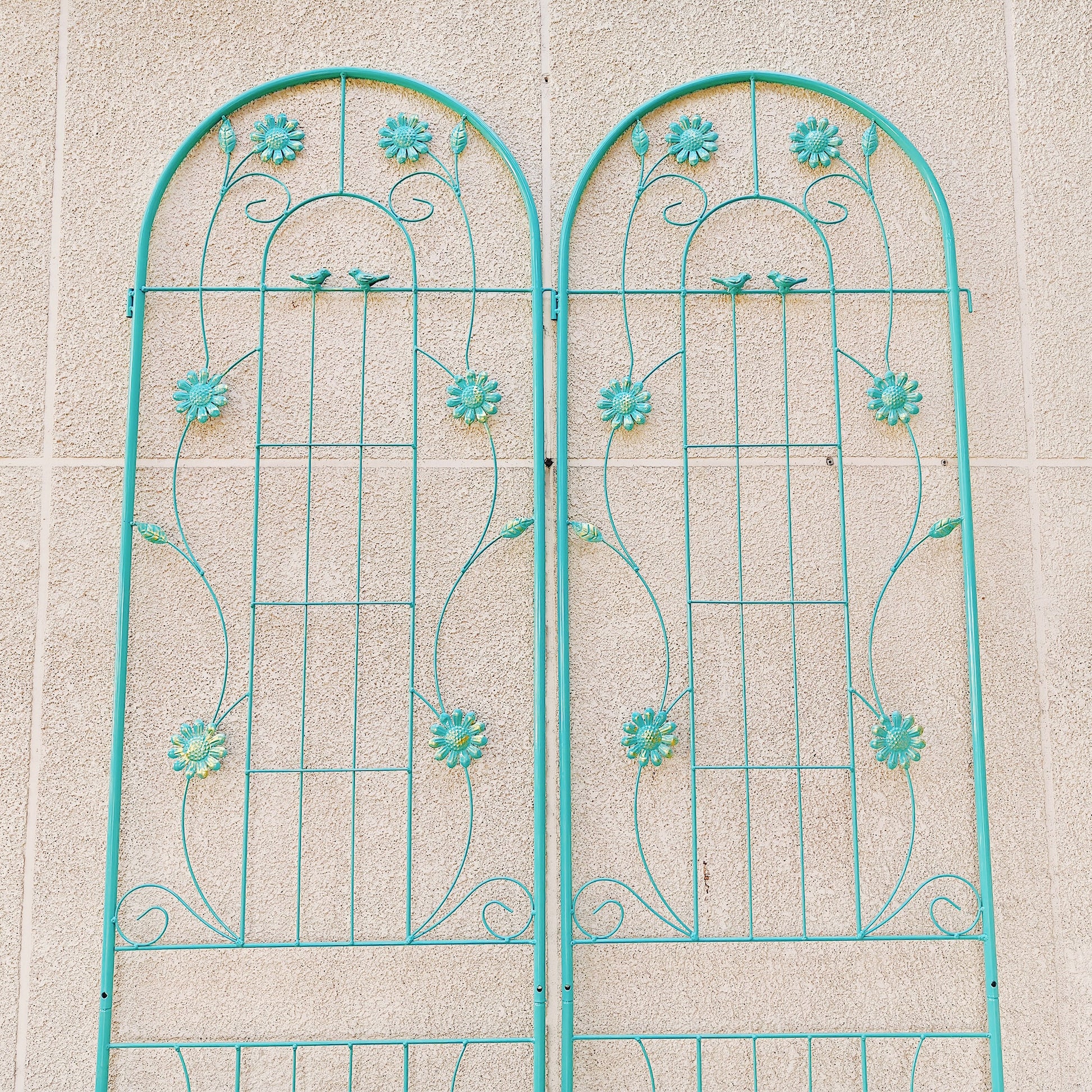 4 Pack Metal Garden Trellis 86.7" x 19.7" Rustproof Trellis for Climbing Plants Outdoor Flower Support Green image 9