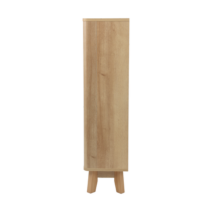 23.6-inch entryway shoe cabinet, ultra-thin flip-down large-capacity dustproof shoe rack for home use, medieval-modern freestanding shoe cabinet, oak color. image 12