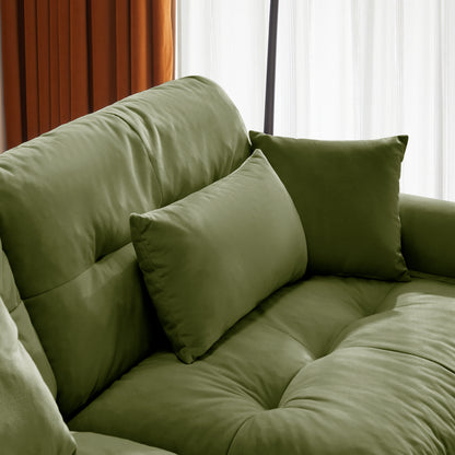Milano Sofa LSF W/3 pillows - green image 4