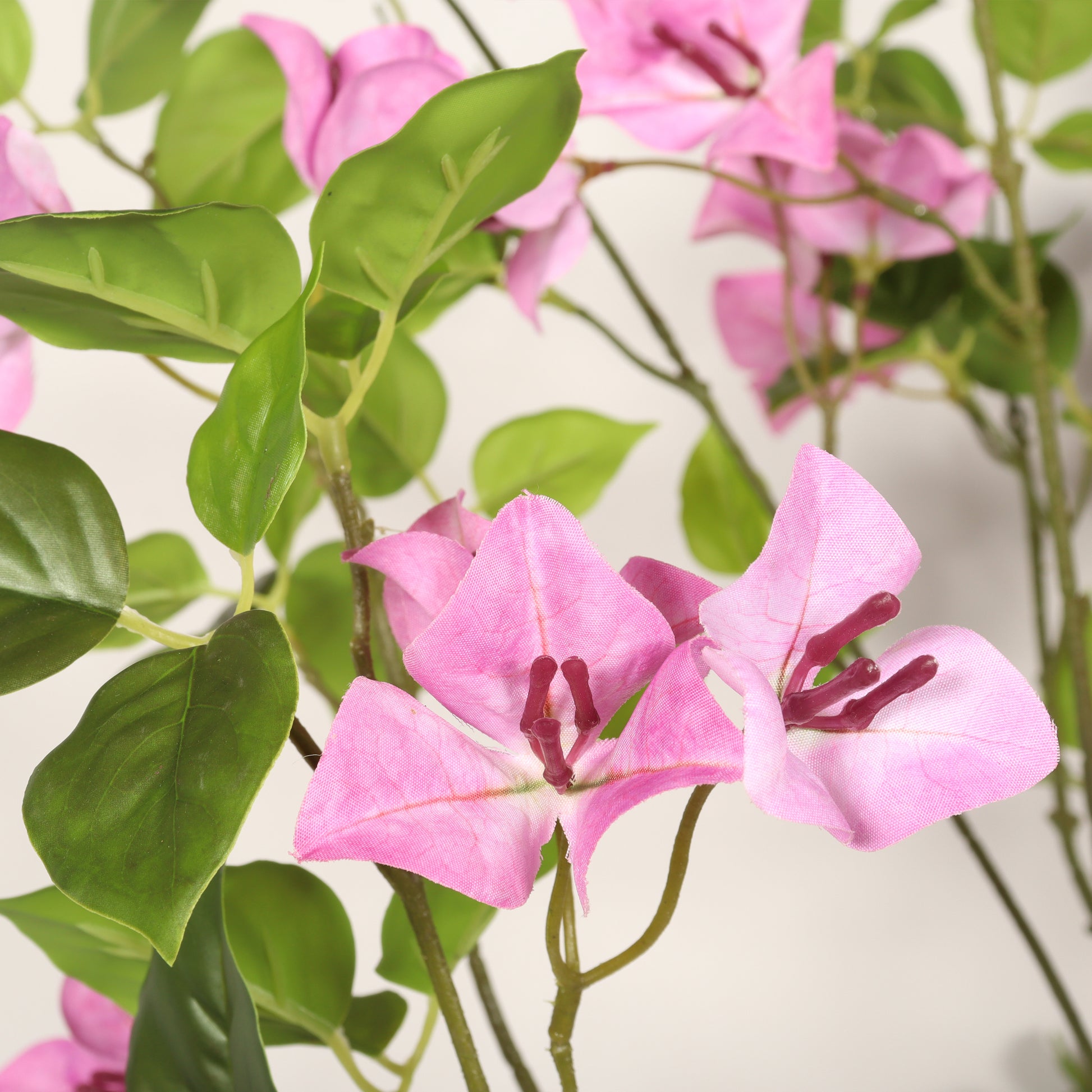 6FT Artificial Bougainvillea Tree with Black Plastic Pot, Realistic Fake Flowering Tree for Indoor Home Office Decor, Potted Faux Plant, 1pc/set image 10