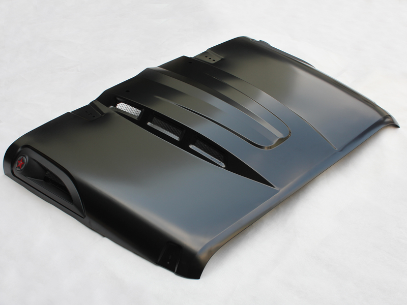 The Avenger Style Replacement Hood Compatible with 2007-2017 Jeep Wrangler JK JKU Unlimited Rubicon Black image 12