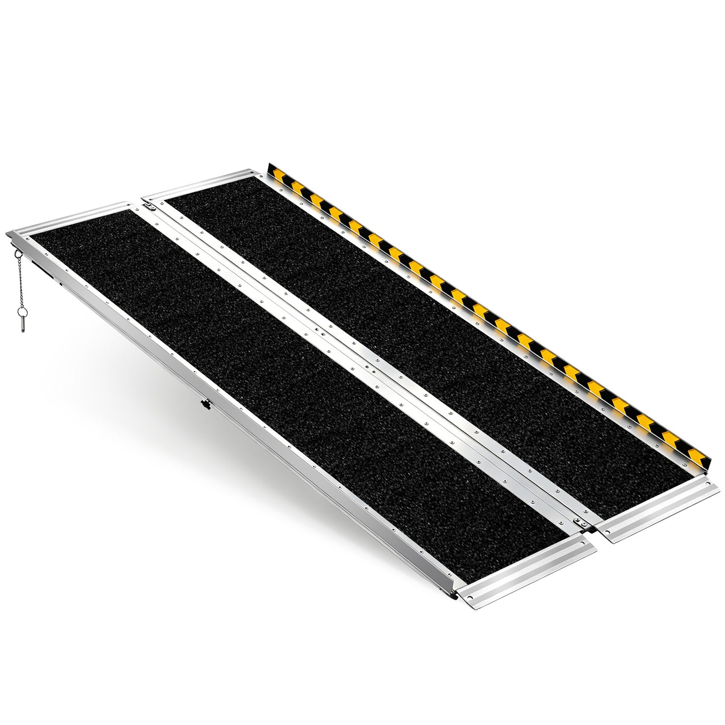 Portable Wheelchair Ramp, 5FT, Non-Slip Aluminum Folding Handicap Ramp for Wheelchair, 800 lbs Capacity, Door Threshold Ramps for Home Steps, Stairs, Entry, Threshold, Doorways, Scooter, Curbs image 4