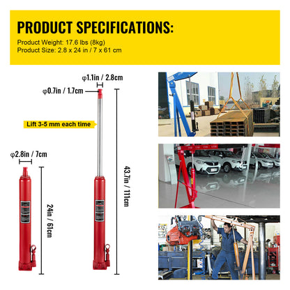 Hydraulic Long Ram Jack 4 Ton - Package Contents